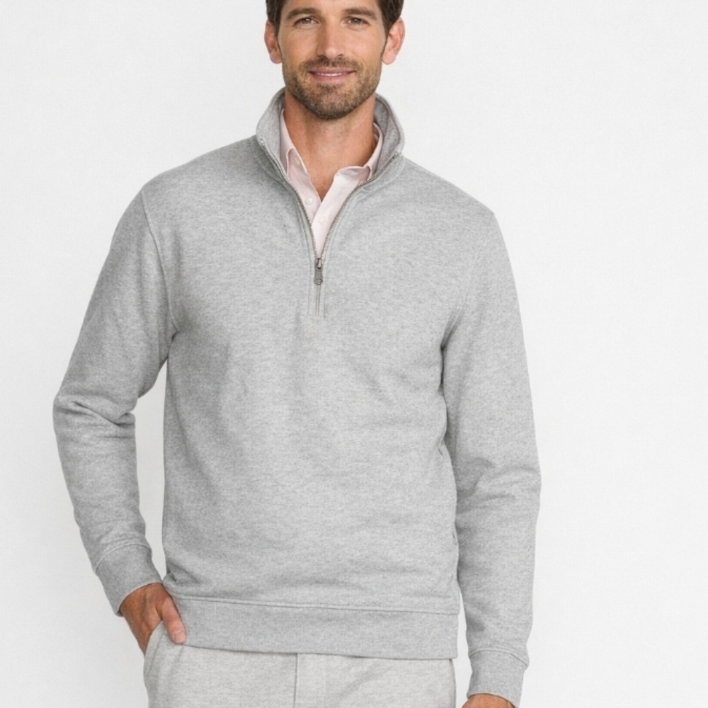 Lands' End Serious Sweats Half Zip Pullover Sweatshirt